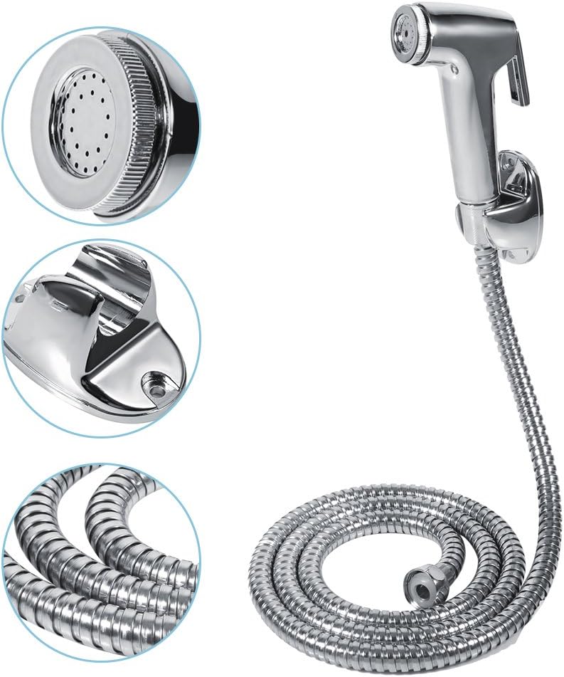 ZPSHYD Handheld Toilet Bidet Sprayer with Stainless Steel Bidet Hose and Wall Bracket ABS Spray Faucet Kit for Feminine Wash Baby Diaper Wash Muslim Showe