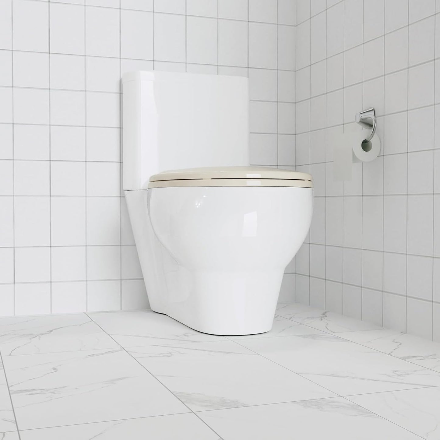 Toilet Seat Round,Toilet Seat with Toddler Seat Built in, Potty Training Toilet Seat Round Fits Both Adult and Child, with Soft Close,Easy Install and Clean - White, Round
