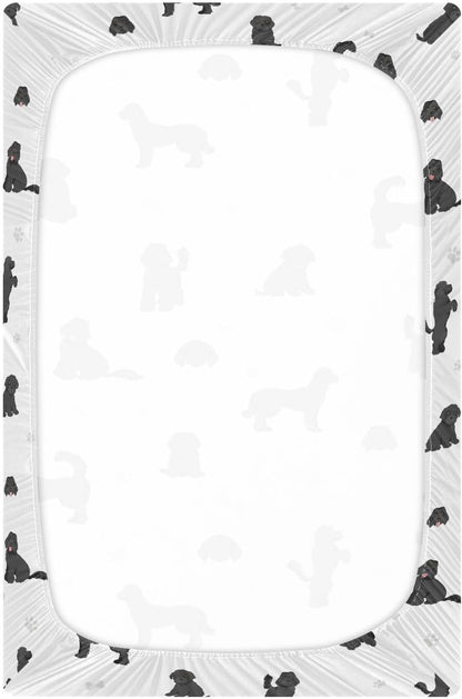 Fitted Crib Sheets Cactus and Floral Stretchy Portable Playard Sheets for Baby Toddler, Breathable Soft Mini Crib Mattress 52 x 28 in for Boys and Girls
