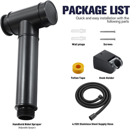 HandheldSprayer Kit Cloth Diaper Sprayer ABS Round ShapeSprayer for Toilet for Toilet-Adjustable Water Pressure Control withHose for Feminine Wash and Bracket,Chrome d(Chrome D)