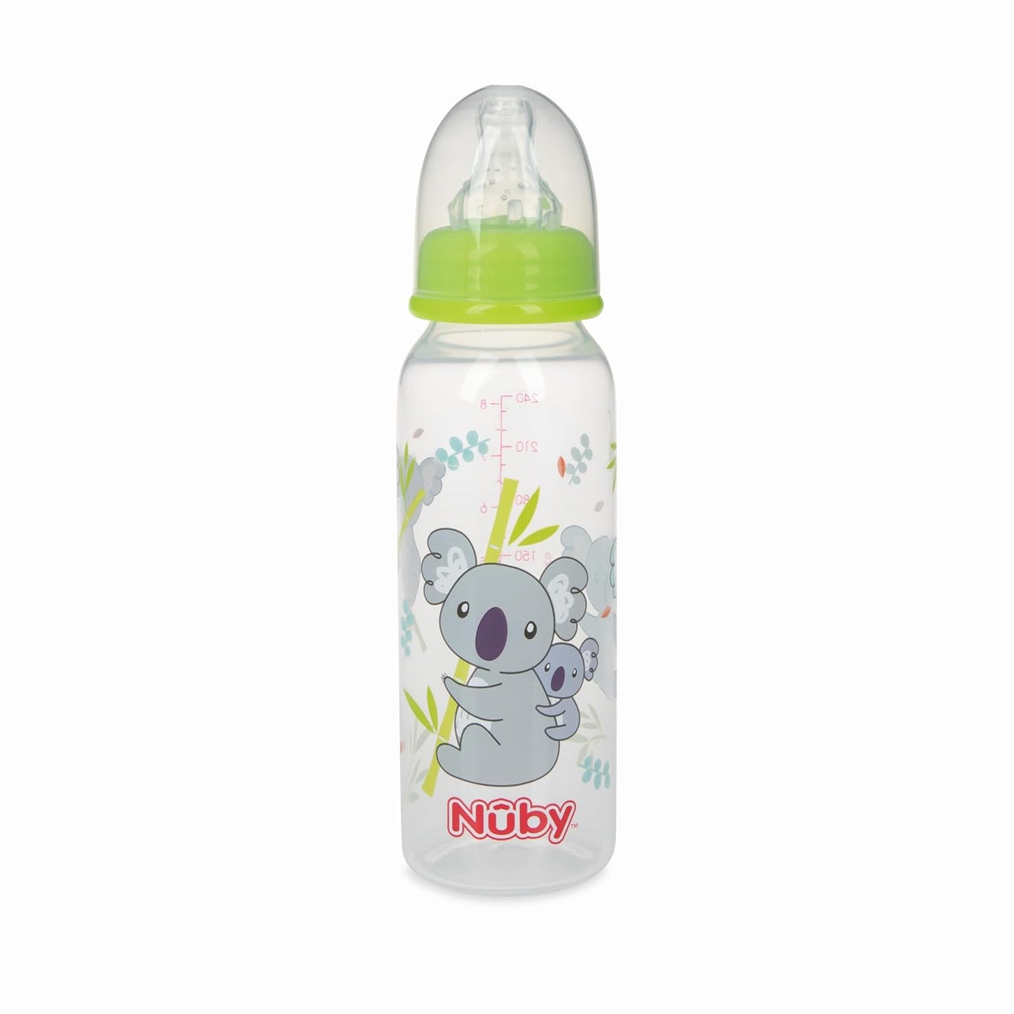 Nuby Printed Non-Drip 8oz Bottle, 3 Pack, Neutral