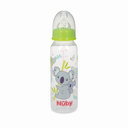 Nuby Printed Non-Drip 8oz Bottle, 3 Pack, Neutral