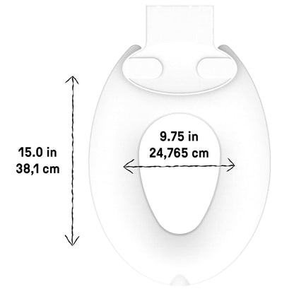 Ingenuity Ready Set Go Potty Training Toilet, Removable Bowl, Non-Skid Bottom, Wide Stable Base, Age 18 Months & Up, White & Grey
