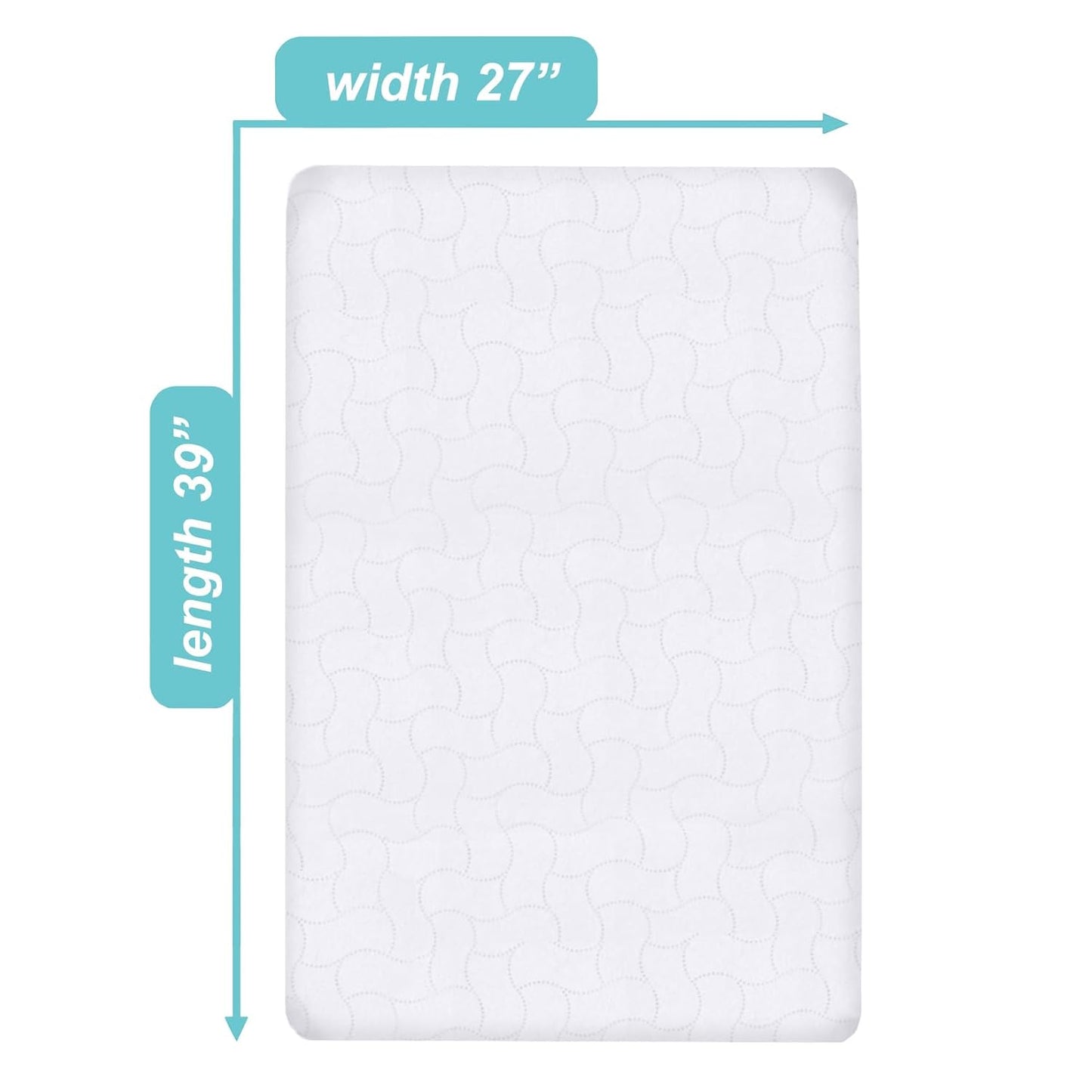 American Baby Company Waterproof Fitted Pack and Play Mattress Protector 39" x 27" - Quilted, Noiseless, Ultra-Soft & Breathable Playpen and Pack n Play Mattress Cover