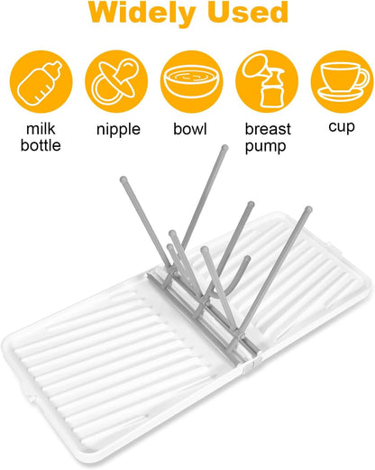 Baby Bottle Drying Rack with Tray and Drainer,Space Saving Bottle Drying Rack