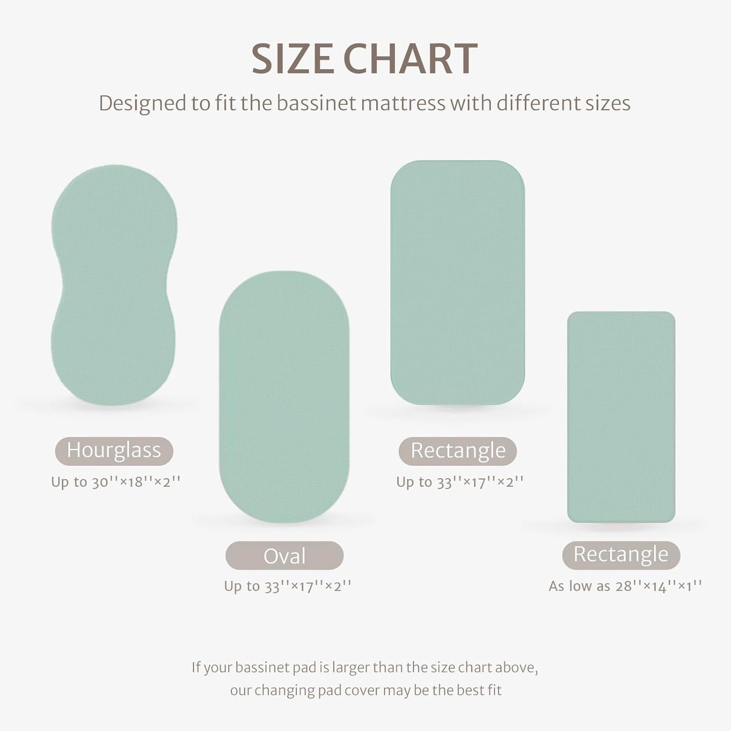 Blissful Diary Muslin Bassinet Sheets for Baby Girls Boys, Boho Soft Cotton Fitted for Oval Hourglass Rectangle Mattress, 2 Pack(Sunshine&Brown)