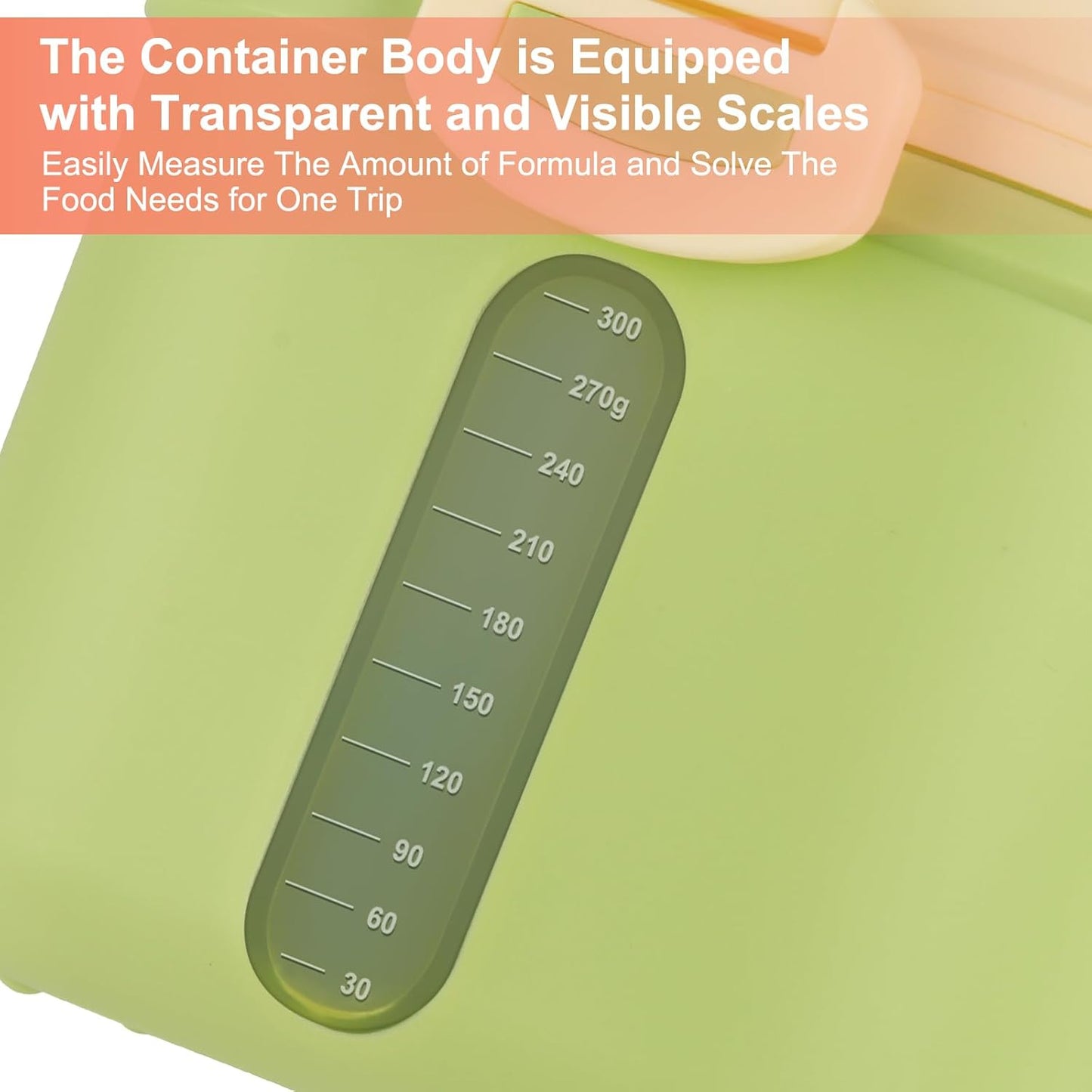 Accmor Baby Formula Dispense On The Go, Portable Milk Powder Formula Dispenser with Scoop,Formula Containers for Travel Hold 8.5oz/240g Formula,Green