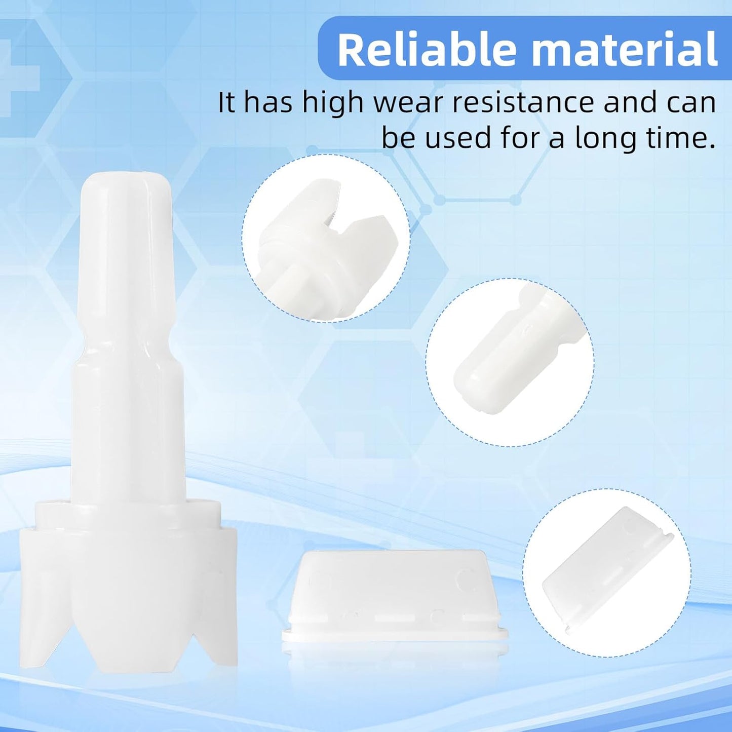 8pcs Replacement Parts Compatible with Baby Brezza FRP0046 Formula Pro Advanced, Axle Stem Shaft and Silicone Scraper Rubber Blade Pieces Accessories (Attach to Locking Cover)