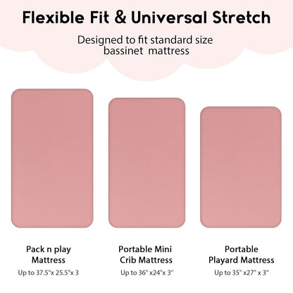 Yoofoss Pack and Play Sheets Fitted, Mini Crib Sheets 2-Pack for Pack N Play Mattress, Stretchy Playard Sheet, Soft and Breathable Green+Giraff