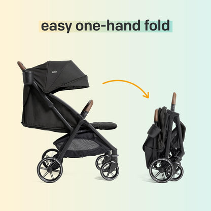 Joie Nutmeg Compact Stroller – Lightweight and Compact Stroller with One-Hand Fold (Evergreen)