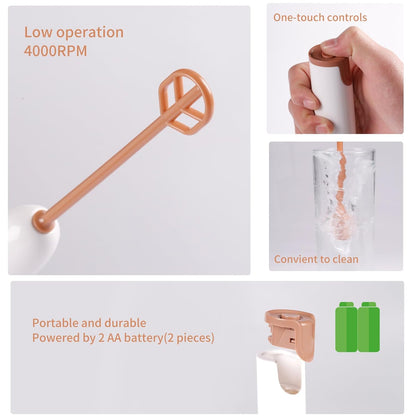 Handheld Electric Baby Formula Mixer,Handheld Drink Mixer (Off White)