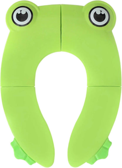 Toilet Potty Training Seat Cover, Travel Toilet Seat, Folding Non Slip Silicone Pads, Travel Portable Reusable Kids Toddlers Boys Girls, Carry Bag (Yellow - Duck)