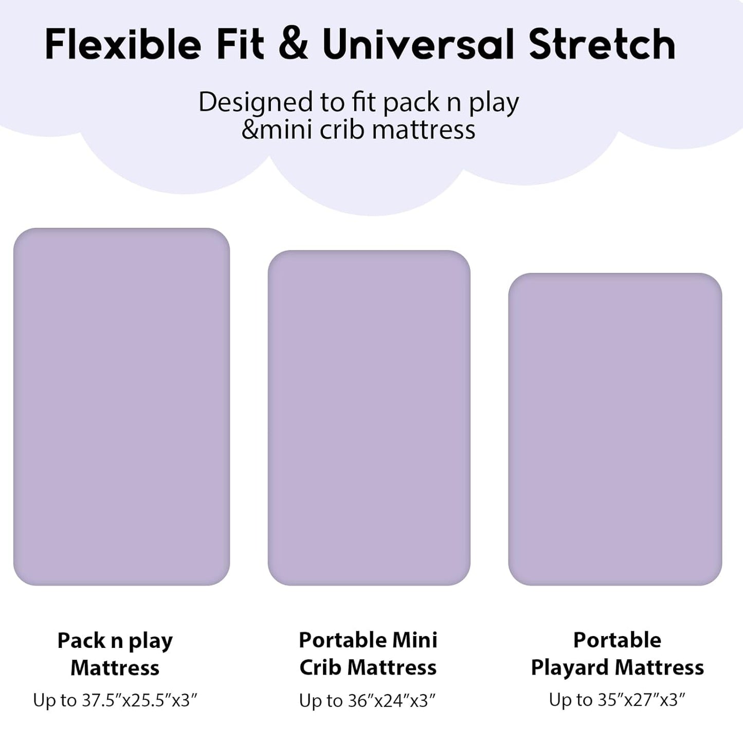 Yoofoss Pack and Play Sheets Fitted, Mini Crib Sheets 2-Pack for Pack N Play Mattress, Stretchy Playard Sheet, Soft and Breathable Green+Giraff