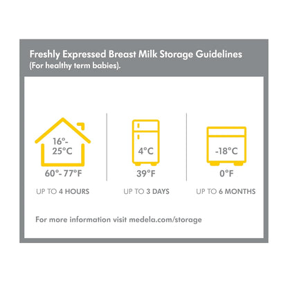 Medela Breast Milk Collection and Storage Bottles with Solid Lids - 6pk/5oz-150mL Breastmilk Container, Compatible Breast Pumps and Made Without BPA