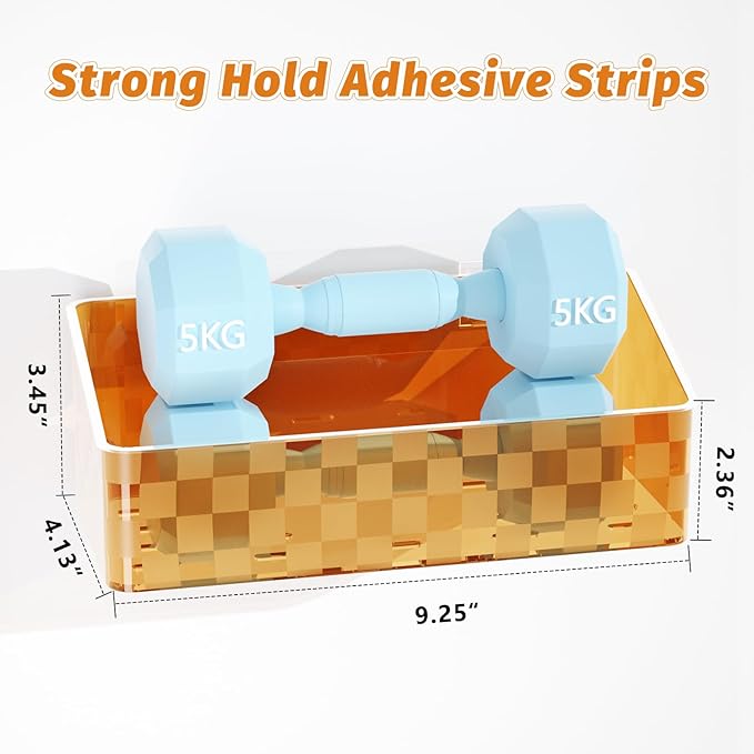 Natheeph Bath Toy Storage Holder, 2 Pack Large Capacity Bath Toy Organizer for Tub Clear Baby Bathtub Toy Storage Multi Use Shower Caddy for Bathroom, Bedroom & More (Brown)
