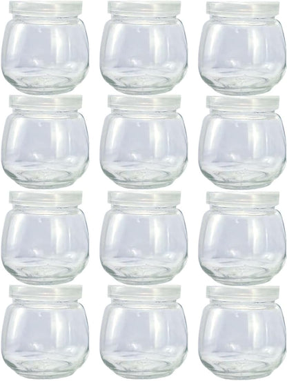 Baby Food Storage Containers,12 Pack Baby Food Containers with Lids,6 oz Glass Baby Food Jars,Small Snack Containers for Toddlers,Thickened Baby Food Storage Containers for Infant and Baby
