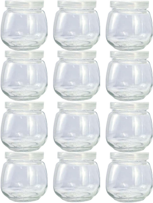 Baby Food Storage Containers,12 Pack Baby Food Containers with Lids,6 oz Glass Baby Food Jars,Small Snack Containers for Toddlers,Thickened Baby Food Storage Containers for Infant and Baby