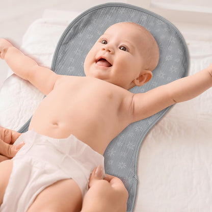 Hahafelt 3 Pcs Changing Pad Liners Fits in Peanut Shape Changing Pad Waterproof Diaper Mats Organic Cotton Peanut Mats are Warm on Baby's Back, Washable Reusable (Starry Style,Multicolor)
