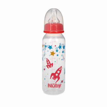 Nuby Printed Non-Drip 8oz Bottle, 3 Pack, Neutral