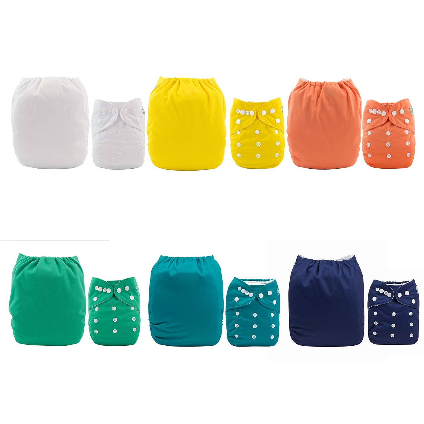 ALVABABY 12pcs Microfiber Inserts,Soft Cloth Diaper Liner,3-Layer Absorbent Inserts,Reusable for Baby Cloth Diapers 12T