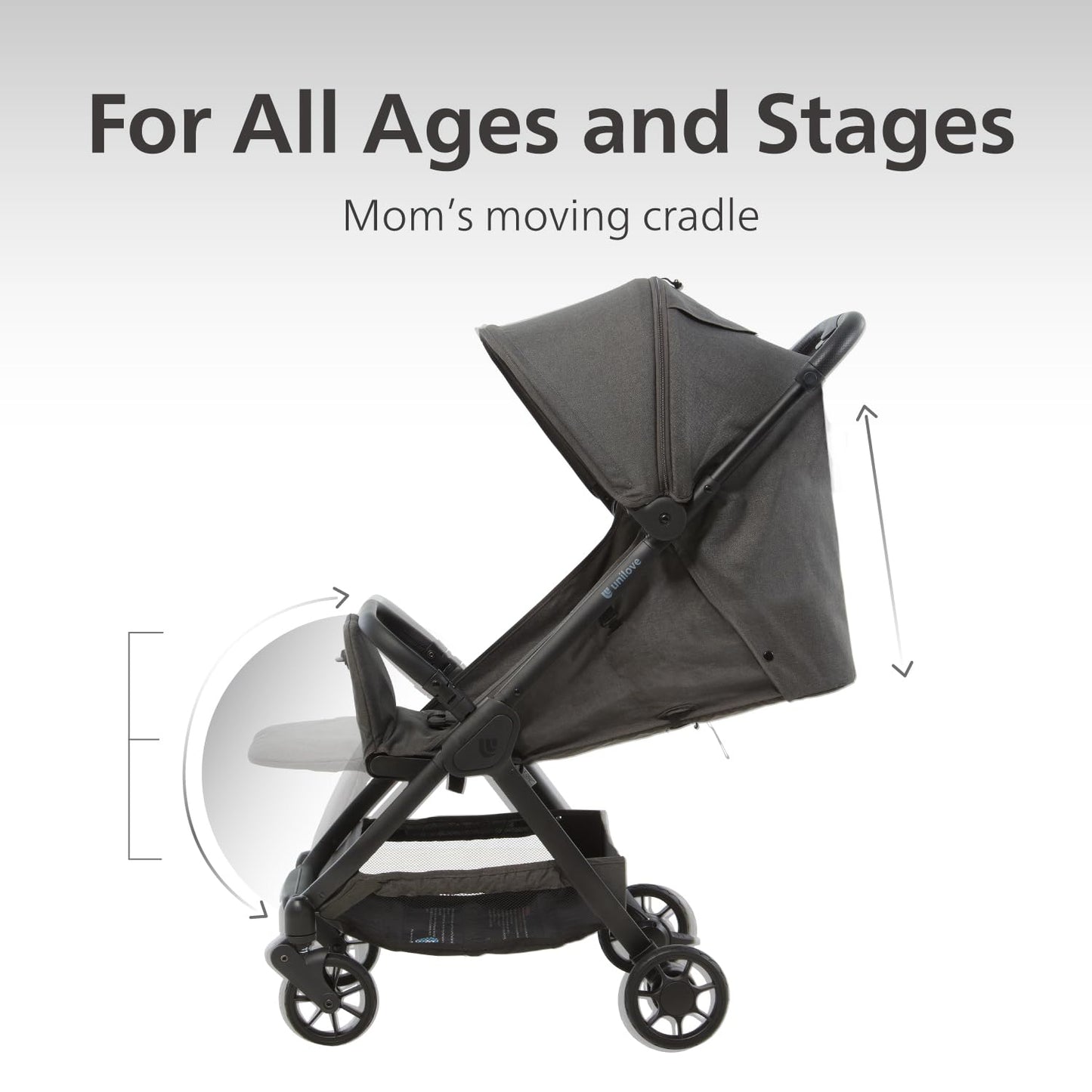 Pika Lightweight Travel Stroller for Airplane – Foldable Compact Baby Stroller, Portable Toddler Strollers with Auto-Folding Design, Adjustable Footrest, UV Canopy, Mesh Window - Up to 55 lbs