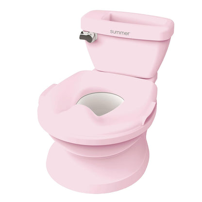 Ingenuity My Size Potty Pro 2-in-1 Potty Training Toilet, Floor Potty with Removable Potty Seat for Standard Toilets, Realistic Flushing Sound, For Toddlers Ages 18+ months, Up to 50 lb