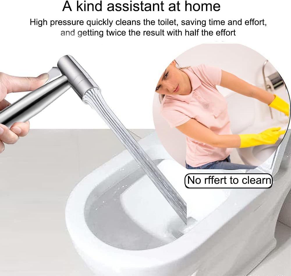 Handheld Bidet Sprayer for Toilet, Dual Mode Spray Head (Jet/Soft) Baby Cloth Diaper Sprayers Bide t for Toilet Stainless Steel Bathroom Hand Held (Bide t Sprayer Head Only)