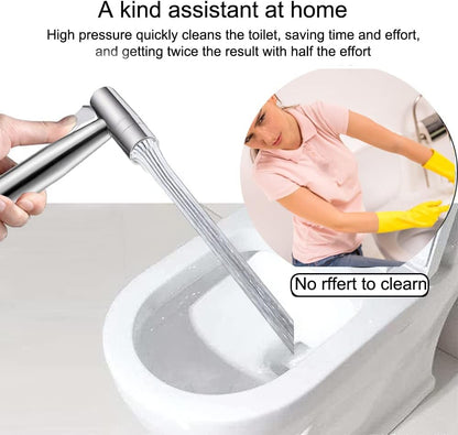 Handheld Bidet Sprayer for Toilet, Dual Mode Spray Head (Jet/Soft) Baby Cloth Diaper Sprayers Bide t for Toilet Stainless Steel Bathroom Hand Held (Bide t Sprayer Head Only)