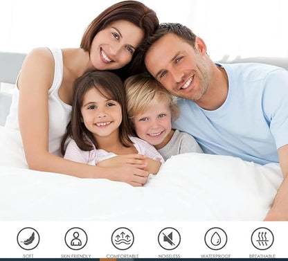 Utopia Bedding Mattress Protector Zippered California King Size, 100% Waterproof Bed Bug and Dust Mite Proof Mattress Encasement, Absorbent 6 Sided Mattress Cover