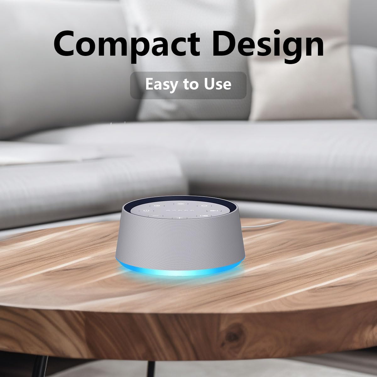 Brown Noise Sound Machine 30 Soothing Sounds White Noise Machine with 12 Night Light Colors Sleep Machine for Adults Baby Kids 36 Volume Levels Noise Canceling for Office Home Privacy