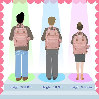 iniuniu Diaper Bag Backpack, 4 in 1 kit Large Unisex Baby Bags for Boys Girls, Waterproof Travel Back Pack with Pouch