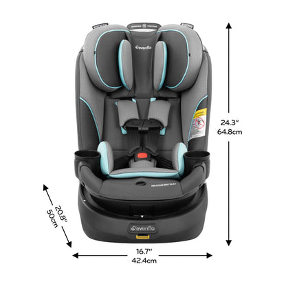 Evenflo Revolve360 Slim 2-in-1 Rotational Car Seat (Canton Black)