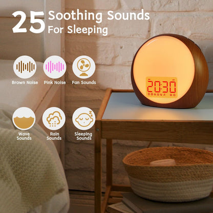 Loud Brown Noise Sounds White Noise Machine 30 Soothing Sounds 12 Color Night Lights Auto-Off Timer Sleep Machine with Memory Function for Baby Kids Adult for Office Privacy White Elephant Gifts