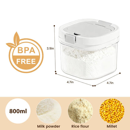 Formula Container to go-800ml Travel Dispenser BPA Free Airtight Container with Spoon and Layered Storage