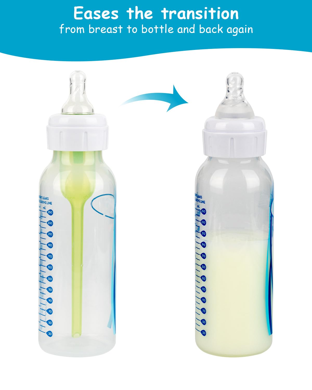 Silicone Nipple for Dr. Brown’s Natural Flow Level 2 Narrow Baby Bottle, Medium Flow, 3m+, 5 Count