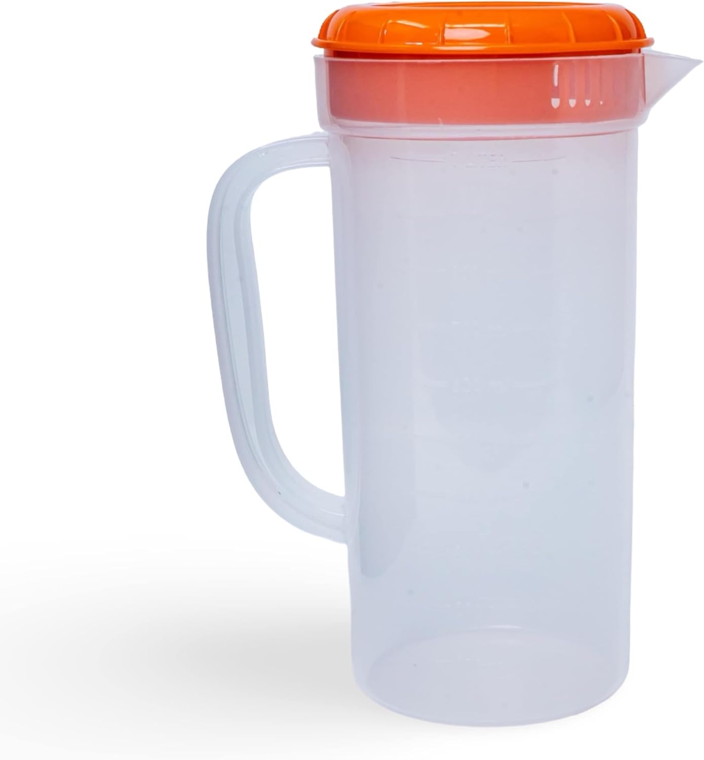 JBK Pottery 1 Quart Plastic Mixing Pitcher with Mixing Lid, BPA Free, Shatterproof Beverage Jug for Iced Tea, Lemonade, Juices, Milk – Leak-Proof, Easy Stirring, Dishwasher Safe | Blue