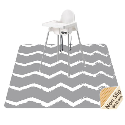 Splat Mat for Under High Chair/Arts/Crafts, Waterproof and Anti-Slip Splash Mat Floor Protector, Washable Highchair Floor Mat, 51 Inch Reusable Messy Mat and Baby Feeding Table Cloth