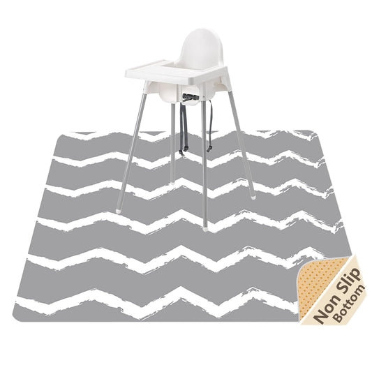 Splat Mat for Under High Chair/Arts/Crafts, Waterproof and Anti-Slip Splash Mat Floor Protector, Washable Highchair Floor Mat, 51 Inch Reusable Messy Mat and Baby Feeding Table Cloth