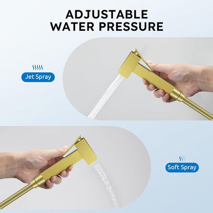 Arofa Handheld Bidet Sprayer for Toilet - 2 Pack Bidets Faucet for Existing Toilets Cloth Diaper Jet Sprayer, Stainless Steel Muslim Shower with Bidet Hose for Feminine Wash
