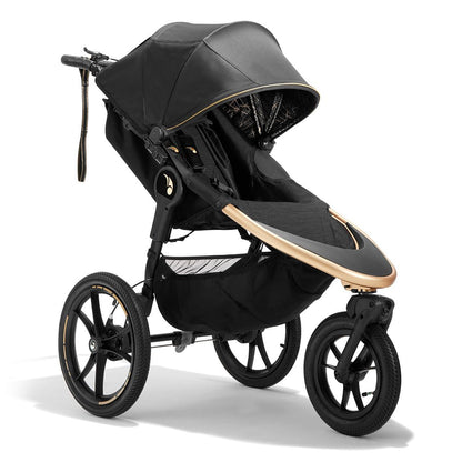 Baby Jogger Summit X3 3-Wheel Jogging Stroller with Hand Brake, Baby Stroller with One-Hand Compact Fold, All-Wheel Suspension for Running, Jogging, and Everyday Outings, Midnight Black
