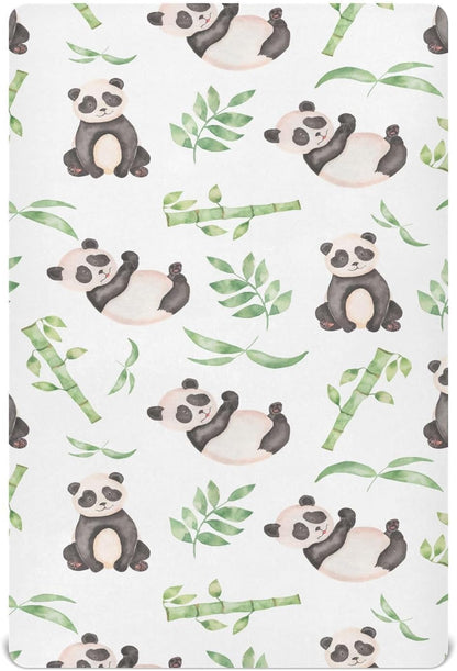 Fall Cute Mushroom Leaves Fitted Crib Sheets Stretchy Portable Playard Sheets for Baby Toddler, Breathable Soft Mini Crib Mattress 52 x 28 in for Boys and Girls