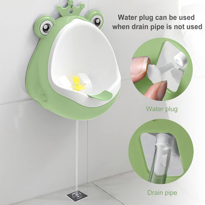 Potty Training Urinal Boy Urinal Kids Toddler Pee Trainer Bathroom Funny Baby Training Potties（Green）