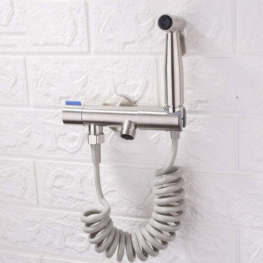 for Silver Faucet Spray Shower Unique Connection Hose,Premium Stainless Steel Best for Cloth Diaper Sprayer,Hand Heldfor Shattaf Shower