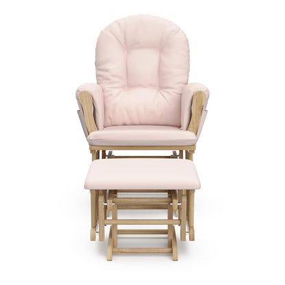 Storkcraft Premium Hoop Glider & Ottoman (Espresso/Gray Swirl) — GREENGUARD Gold Certified Nursery Glider, Solid Wood Craftsmanship, Smooth-Gliding Nursery Chair and Ottoman, Award-Winning - Colors A