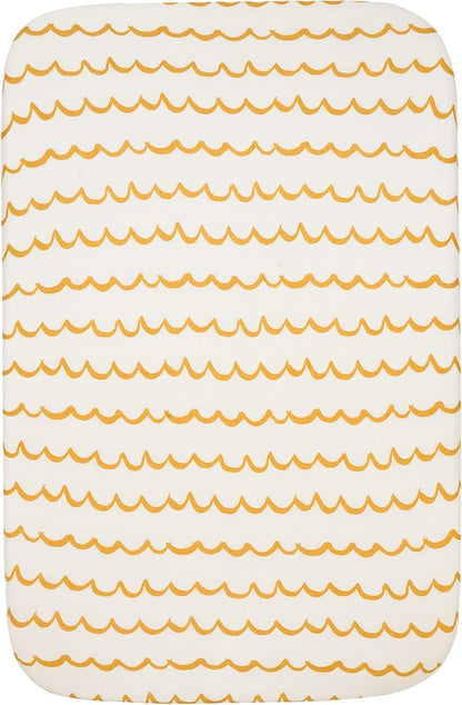 Tutti Bambini Premium Bassinet Sheets (2 Pack) - Soft & Breathable Bamboo Jersey, Double-Strength Bedside Sleeper Sheets, Fits Mattresses from 20.8 x 31.5 in to 23.6 x 35.4 in (Our Planet)