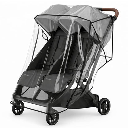 Rain Cover for UPPAbaby Minu Duo by SASHA'S - Ventilation Holes, Zipper Access, Weather Shield, Wind Cover (Stroller Not Included)