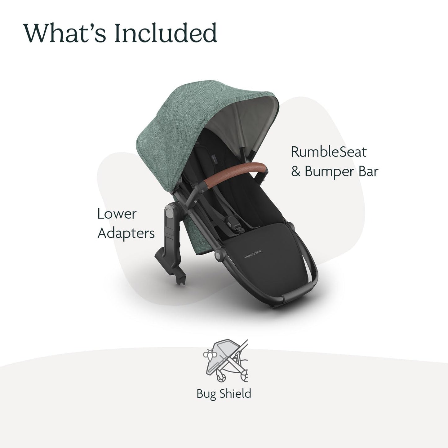 UPPAbaby RumbleSeat V3 Second Lower Seat - Compatible with Vista V2 and Vista V3 - All-Weather Seat + Magnetic Buckle – Adapters Included -Owen (Mocha Mélange)