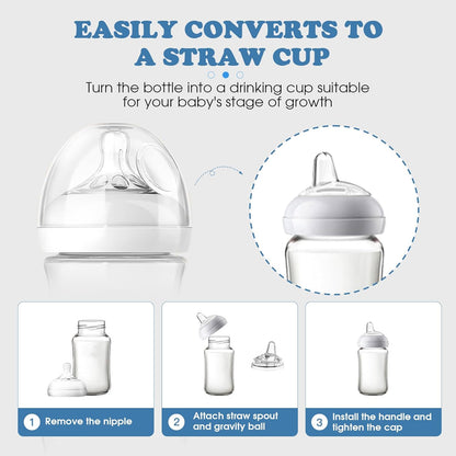 Sippy Spout Nipples for Philips Avent Natural Baby Bottles – Soft Silicone Trainer Nipple for 6M+ Babies, BPA-Free, Spill-Resistant, Pack of 4