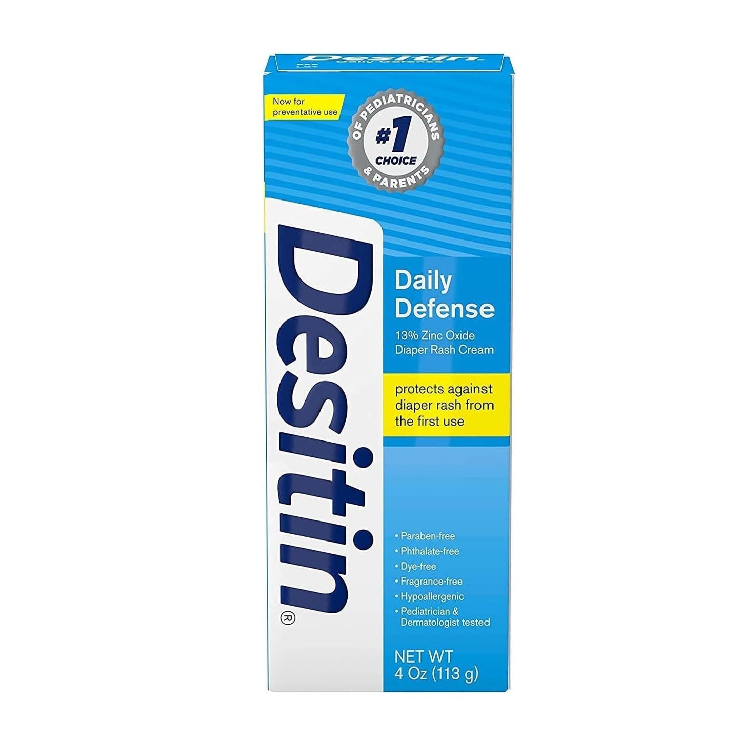 Desitin Daily Defense Diaper Rash Cream with Zinc Oxide 4 oz and 2 oz Bundle Pack
