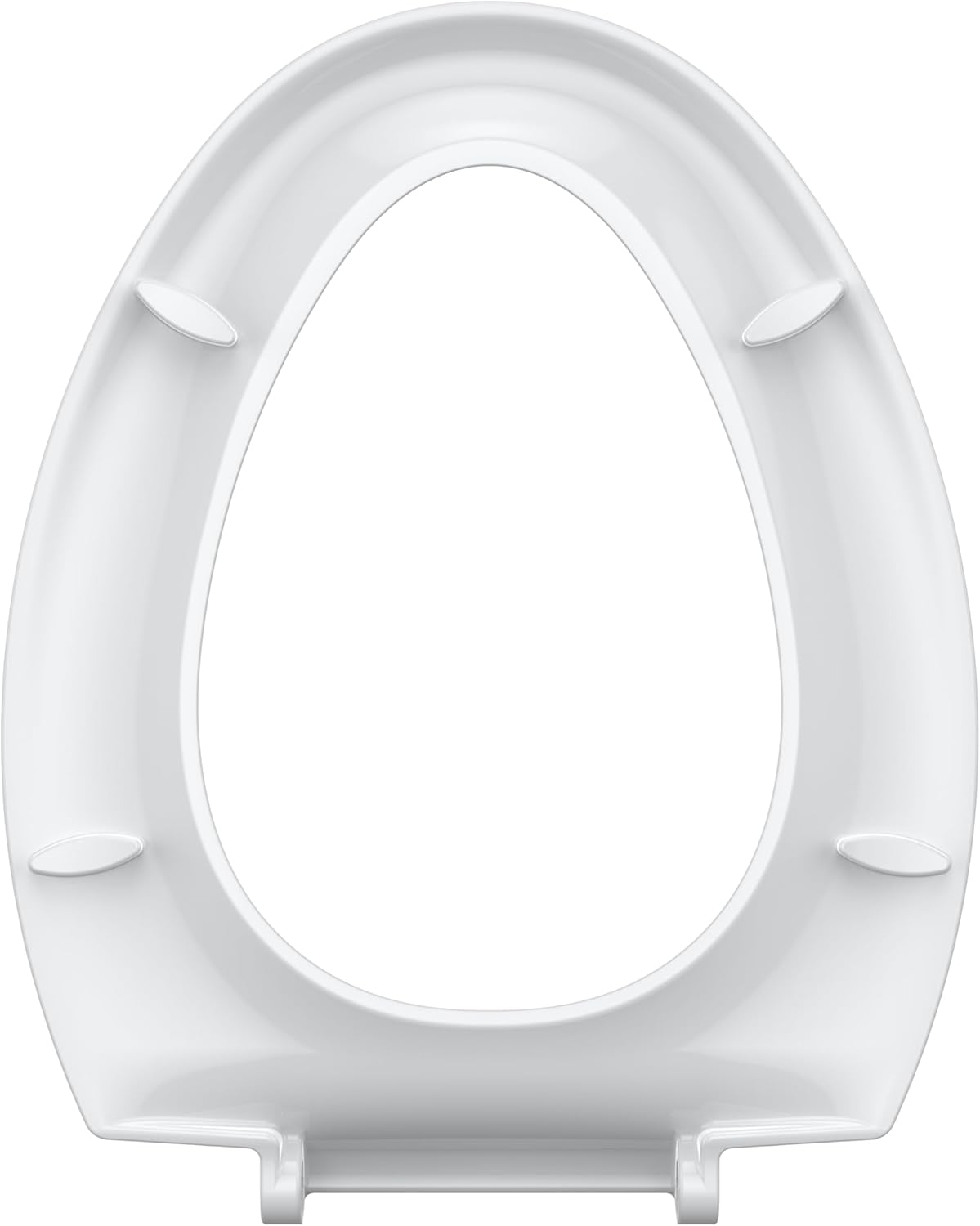 17" White Round Toilet Seat for Adult and Child, Built-In Potty Training Seat with Soft Quiet Close Non-Slip Design, Magnetic Kids Seat and Cover for Round/Oval Toilets, Easy to Install and Clean